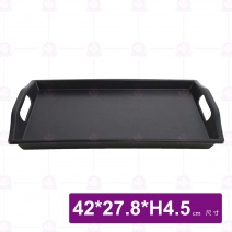 【HS】JA343-17 陶面雙耳托盤(黑)(10入/盒)