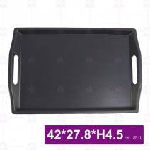 【HS】JA343-17 陶面雙耳托盤(黑)(10入/盒)