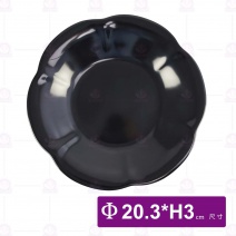 【HS】HS7026A花漾深盤 8吋(黑)(12入/盒)