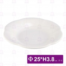 【HS】HS7027花漾深盤 10吋(白)(12入/盒)