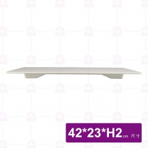 【HS】SK064長方平板16.5吋(瓷白加金)(6入/盒)