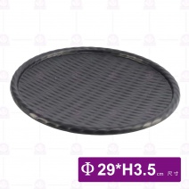 【HS】JR006陶面藤編圓盤11.5吋(黑)(6入/盒)