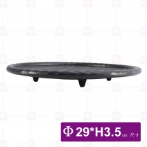 【HS】JR006陶面藤編圓盤11.5吋(黑)(6入/盒)