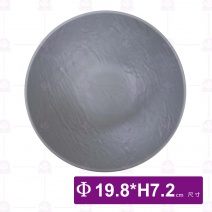 【HS】JQ1010陶面石紋圓碗8吋(內灰外黑)(6入/盒)