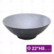 【HS】JQ1011陶面石紋圓碗9吋(內灰外黑)(6入/盒)