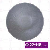 【HS】JQ1011陶面石紋圓碗9吋(內灰外黑)(6入/盒)