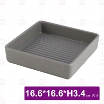 【HS】JA512 陶面燒肉盒(灰)(6入/盒)