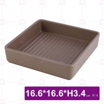 【HS】JA512 陶面燒肉盒(摩卡棕色)(6入/盒)