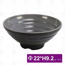 【HS】HS6603和風拉麵碗8.5吋(內灰外黑)(6入/盒)