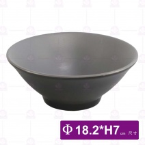 【HS】JQ1008陶面悠雅湯碗(內灰外黑)(10入/盒)