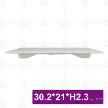 【HS】SK062長方平板13吋(瓷白加金)(6入/盒)