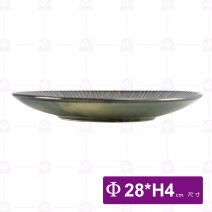 淺綠窯變櫻花之戀圓形平盤11吋-Φ28xH4cm