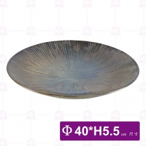 淺綠窯變櫻花之戀圓形平盤16吋-Φ40xH5.5cm