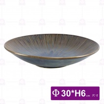 淺綠窯變櫻花之戀沙拉盤12吋-Φ30xH6cm