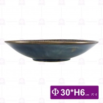 淺綠窯變櫻花之戀沙拉盤12吋-Φ30xH6cm