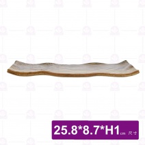 流川窯變 木紋長盤-25.8x8.7xH1cm