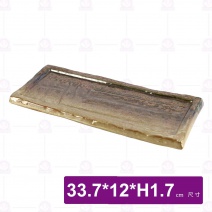 流川窯變 寬邊長盤-33.7x12xH1.7cm