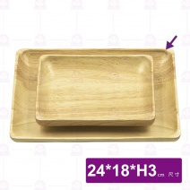 【菊川本味】機洗橡膠木碟-24x18xH3cm