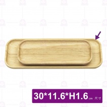 【菊川本味】機洗橡膠木碟-30x11.6xH1.6cm