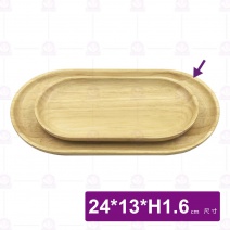 【菊川本味】機洗橡膠木碟-24x13xH1.6cm