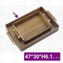 【菊川本味】相思木置物盤-47x30xH6.1cm