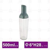 自動開蓋玻璃油壺(綠)-500ml