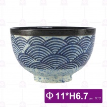 4.5吋日式浪紋飯碗-Φ11xH6.7cm