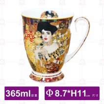 克林姆油畫-骨瓷皇室杯(艾蒂兒畫像)-365ml