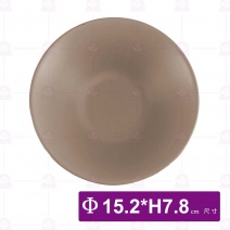 【HS】JQ1007 陶面悠雅湯碗(內奶茶色外黑)(12入/盒)