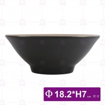 【HS】JQ1008 陶面悠雅湯碗(內奶茶色外黑)(10入/盒)