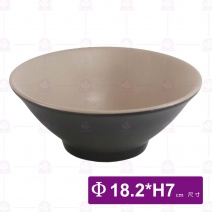 【HS】JQ1008 陶面悠雅湯碗(內奶茶色外黑)(10入/盒)