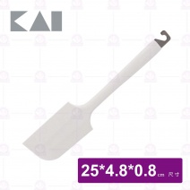 【貝印KAI】一體成形矽膠刮刀-25x4.8x0.8cm
