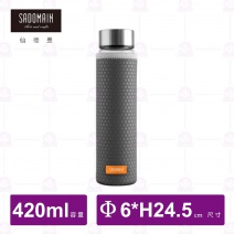 【仙德曼 SADOMAIN】雙層護套玻璃壺-420ml