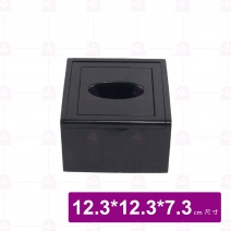 【菊川本味】黑木紋紙巾盒-正方(小) 12.3x12.3x7.3cm