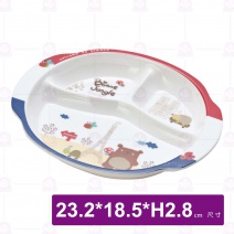 【Shunta金順代】FB808法國熊兒童三格餐盤(12入/盒)