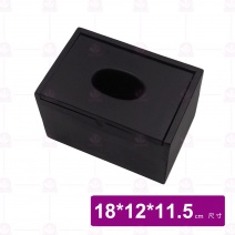 【菊川本味】黑木紋紙巾盒-長方18x12x11.5cm