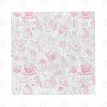 白色防油墊盤紙 粉紅 Coffee Time 30x30cm (500張/包)