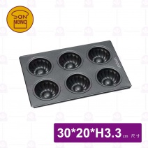 【UNOPAN】6連咕咕霍夫模(800系列不沾)-UN11013