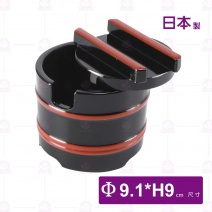 【日本製】薑片放置盒(黑配紅)(桶型)-Φ9xH9cn