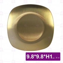 304韓式方盤(金)-9.8x9.8xH1cm