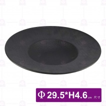 11.5吋石紋草帽盤(黑)-Φ29.5xH4.6cm