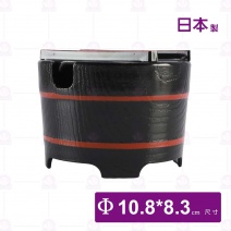 【日本製】薑片放置盒(黑配紅)(桶型)-Φ10.8x8.3cn