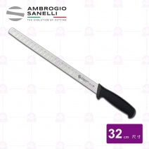 【山尼里】SANELLI凹槽鮭魚刀(黑)-32cm