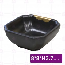 黑鋦瓷櫻花之戀-四方小碟