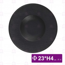 9吋石紋草帽湯盤(黑)-Φ23xH4cm