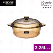 【美國康寧 CORELLE】VS32晶彩透明鍋-3.25L