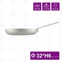 杜邦(A級)磁化平底鍋(ETS) 12吋(鐵柄)(不適用電磁爐)