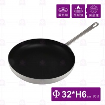 杜邦(A級)磁化平底鍋(ETS) 12吋(鐵柄)(不適用電磁爐)