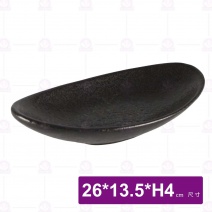 天目雲彩 10吋船型皿-26x13.5xH4cm