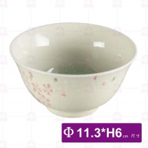紅櫻花4.5吋羅紋碗 -Φ11.3xH6cm